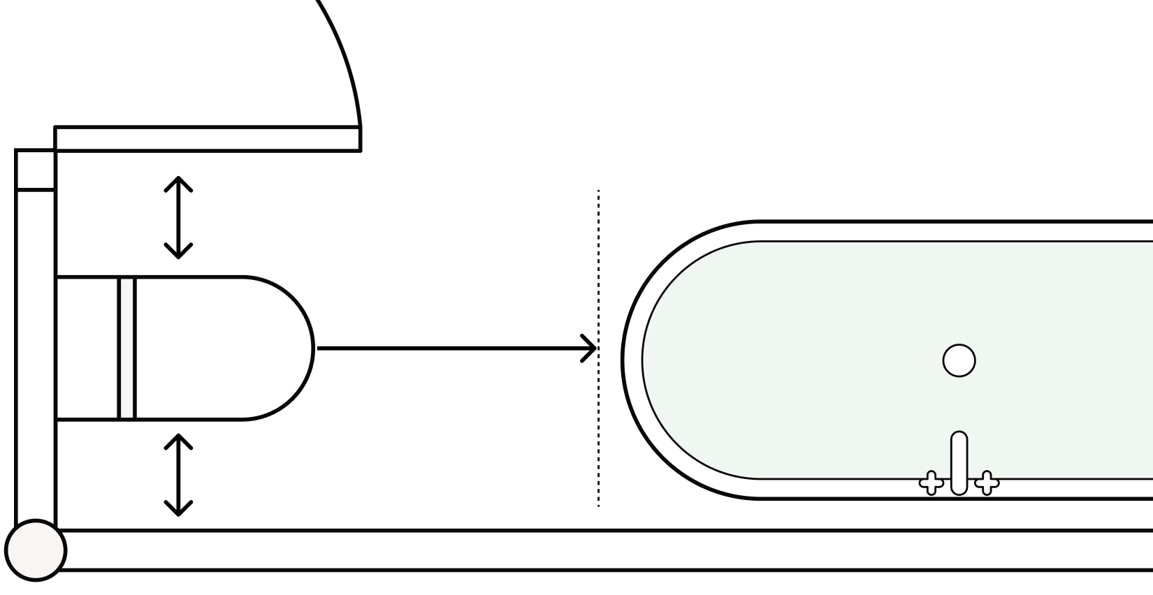 Where there are clearances to plan for in front of different bathroom items