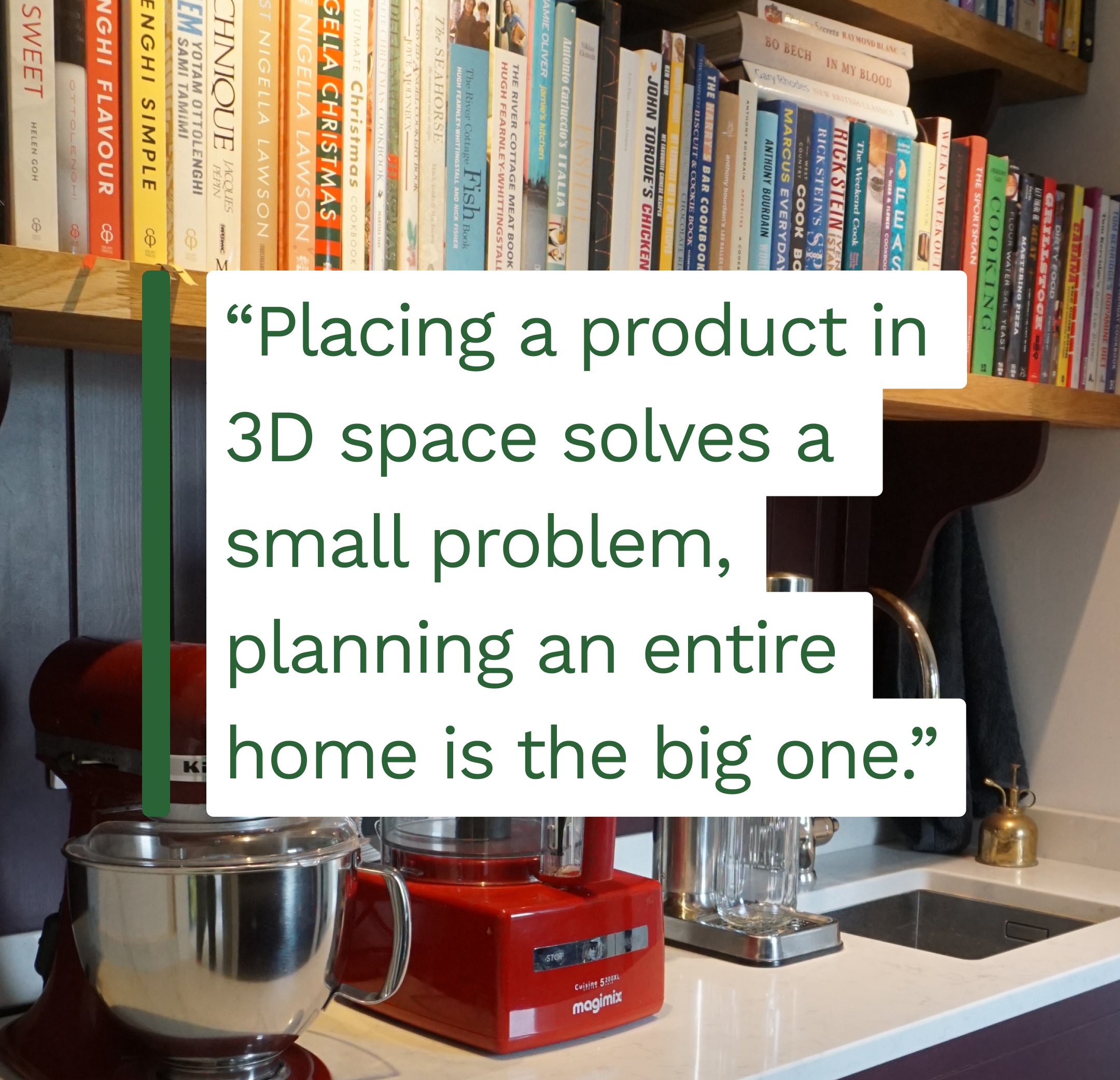 A mix of items from different brands and retailers in a single room
