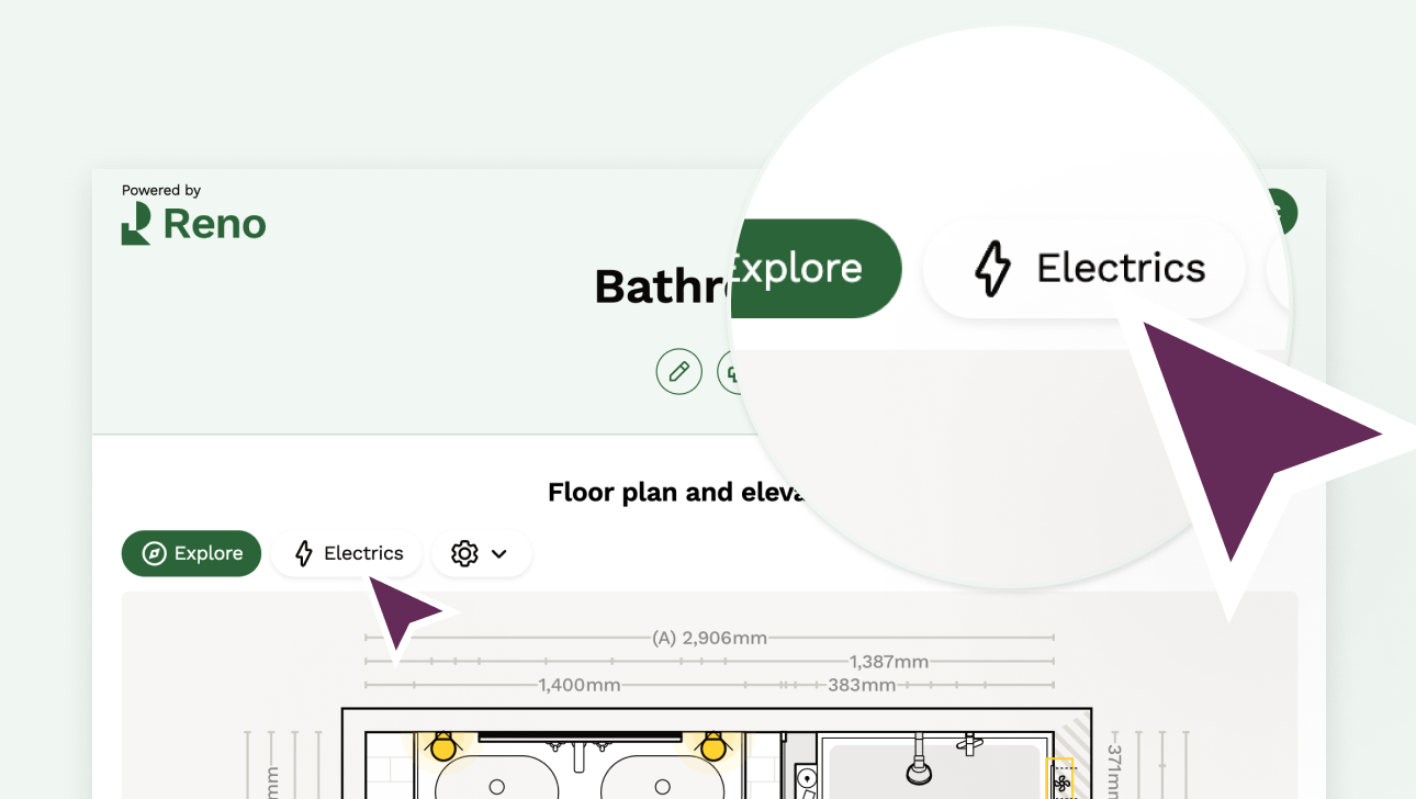 Shared plan link with an electrics-only toggle
