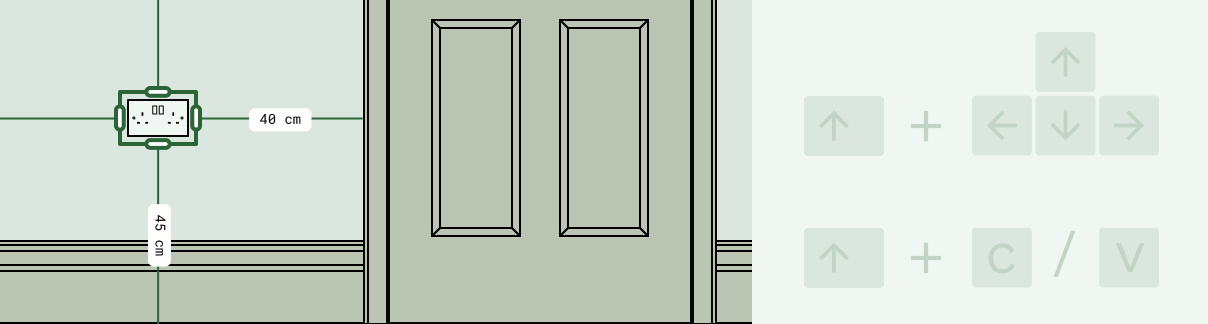 Using the arrow keys to get your positions and measurements accurate to the milimetre