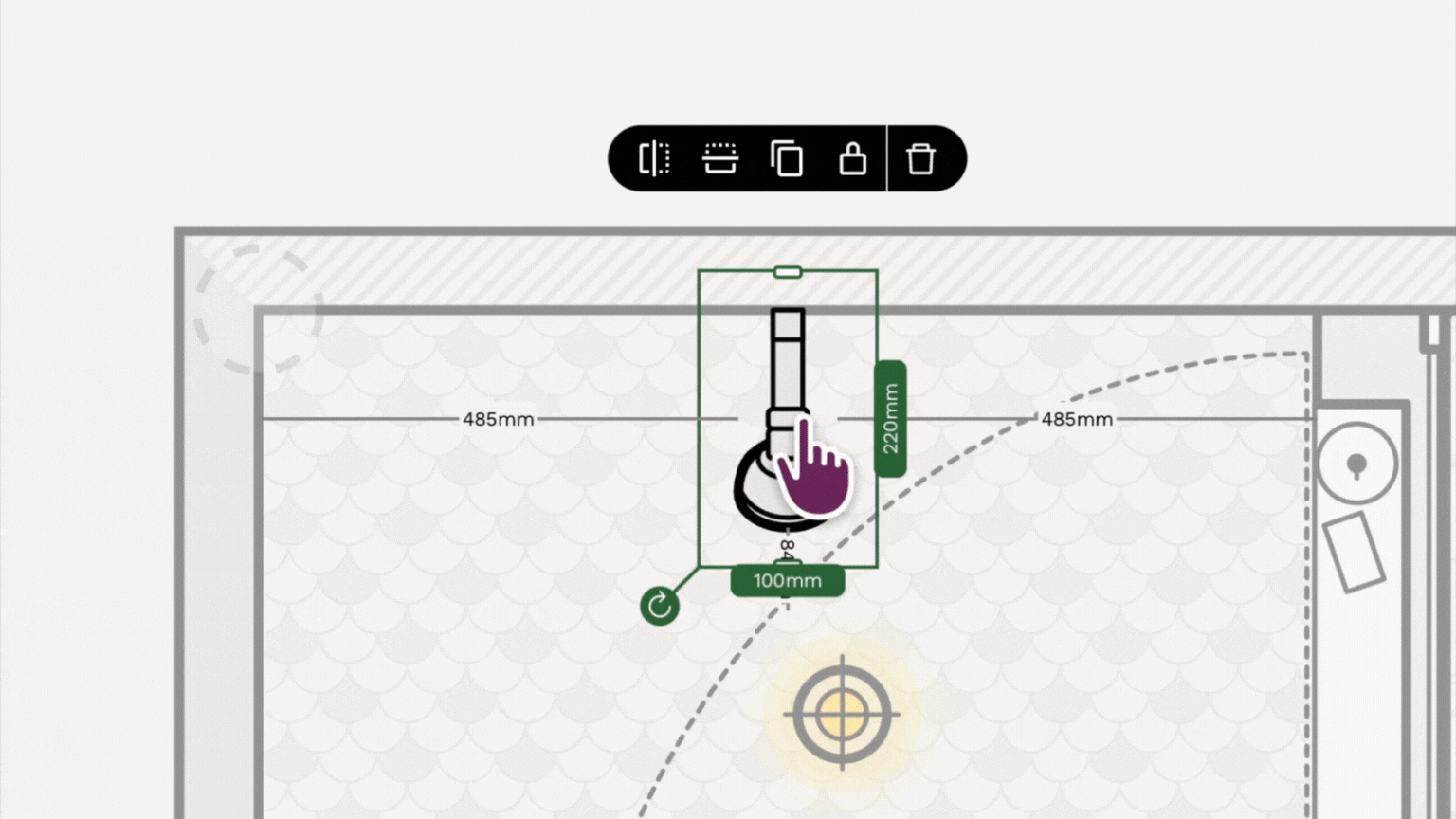 Lock items in place to avoid moving them by mistake