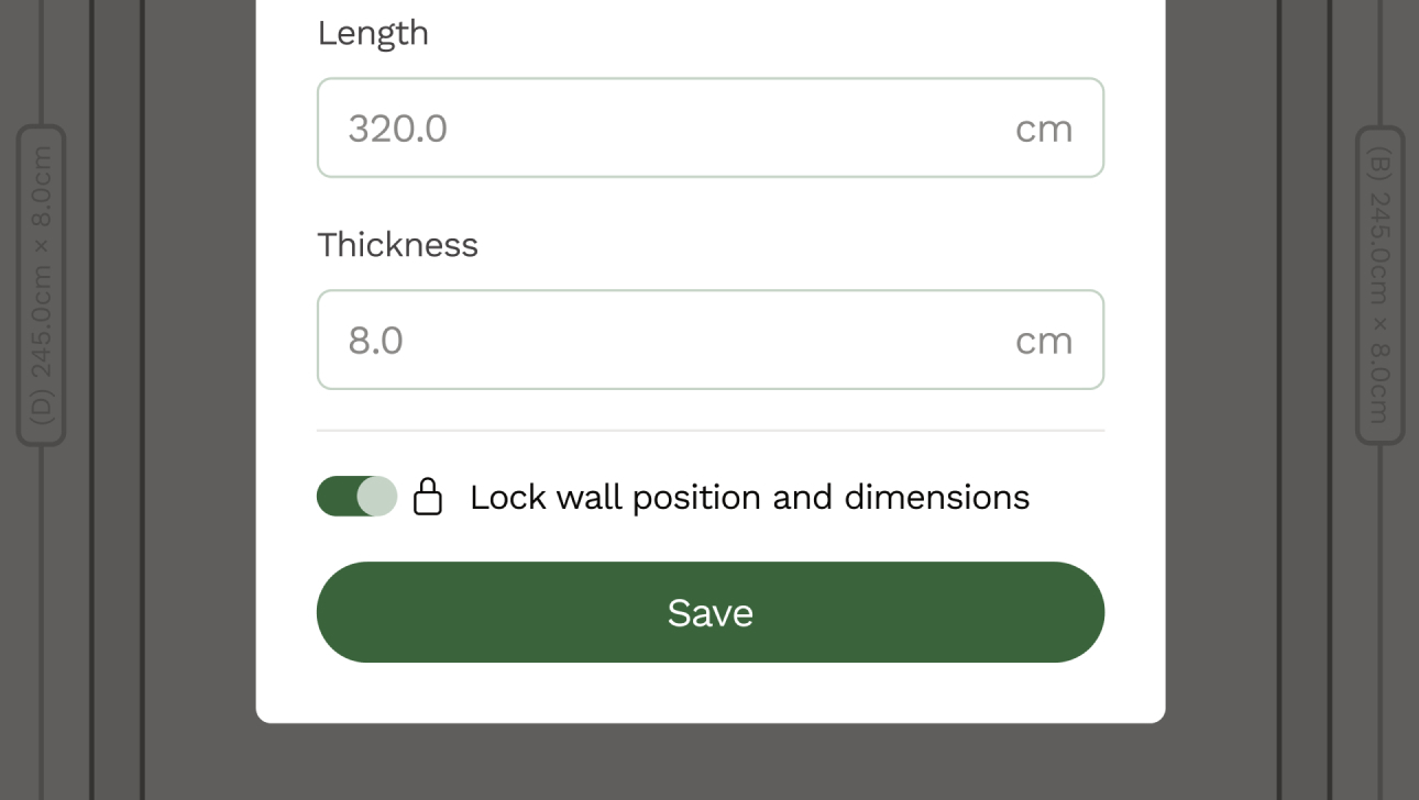 Lock your wall dimensions so no other walls can impact it