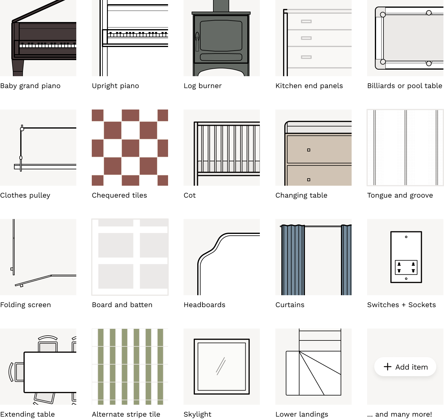 Preview of all the new item libary additions this month, from a baby grand piano, to alternate stripe tiles.
