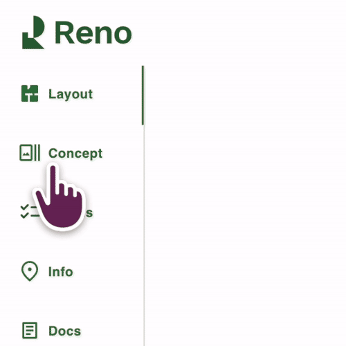 Using mood board images to generate a better, more realistic AI render in a Reno plan