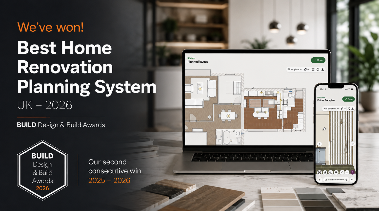 BUILD Design and Build Awards 2026 winner graphic for Reno