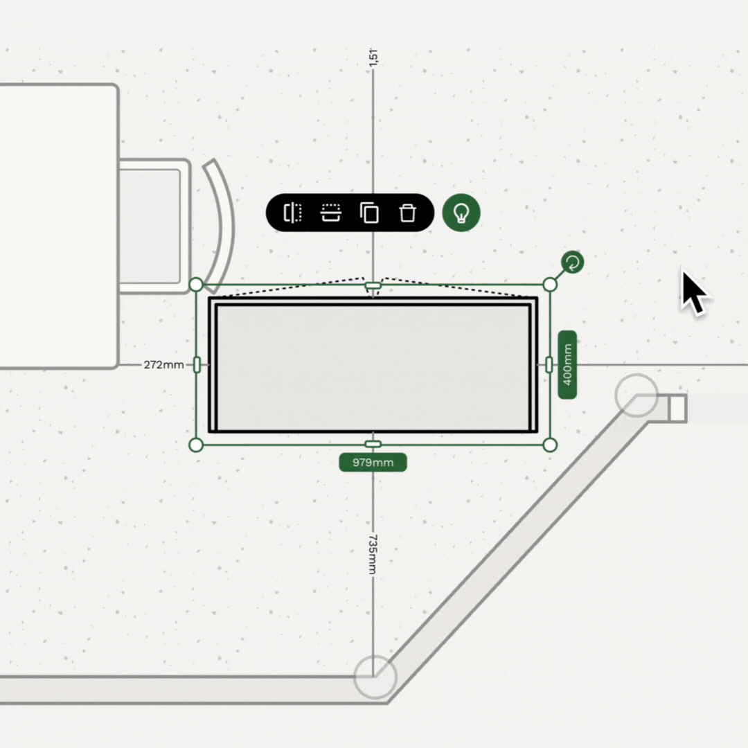 Enter specific angles directly to get your layout exactly right