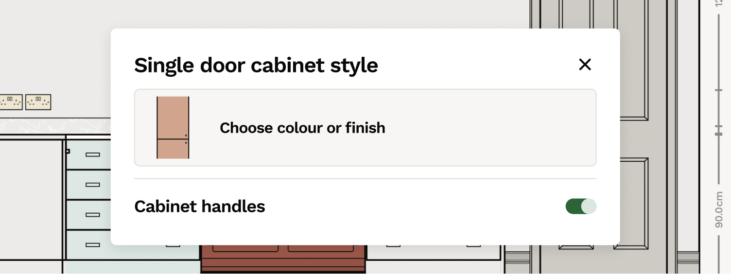 Configure items to show or hide handles as you prefer