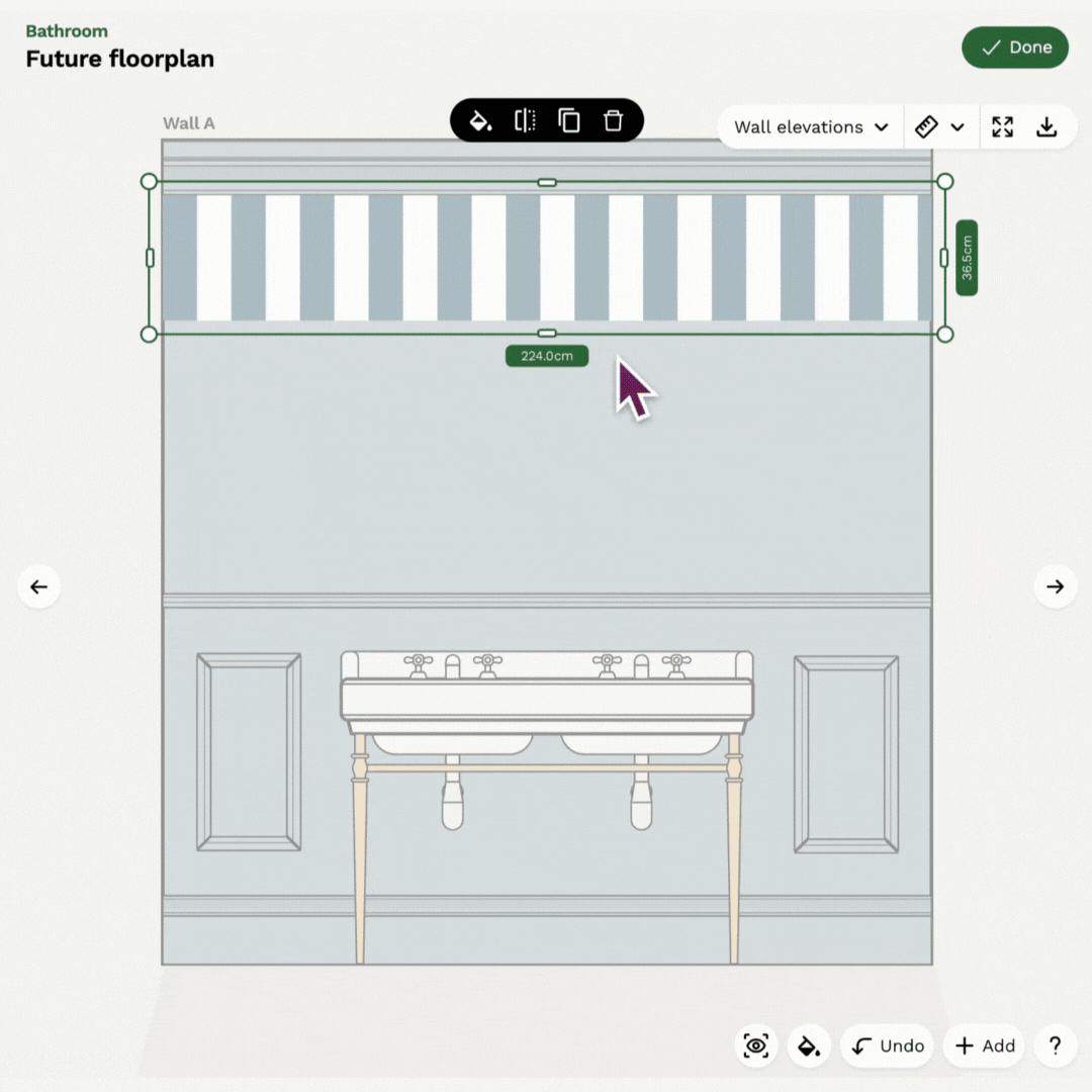 Apply new wallpaper patterns to your plans