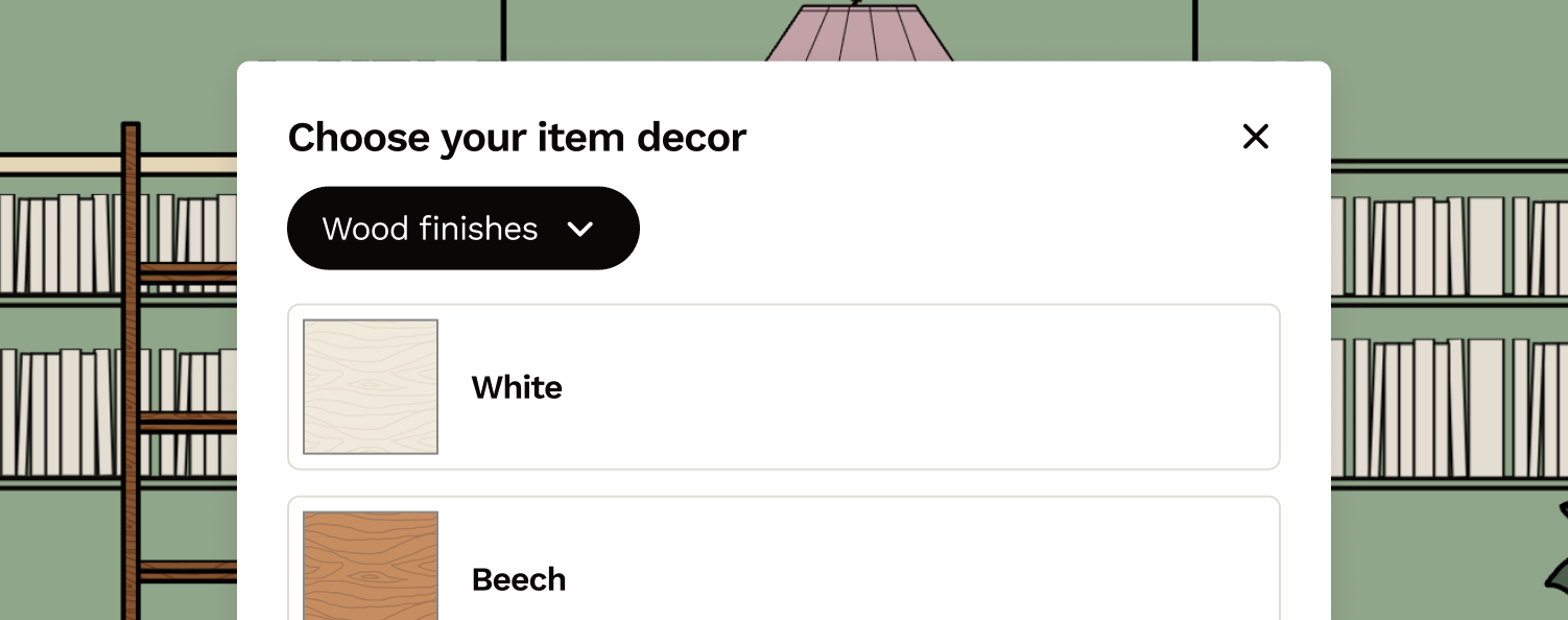 Choose wood finishes to your furniture items