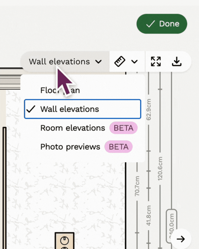 Animation of selecting to view photo preview