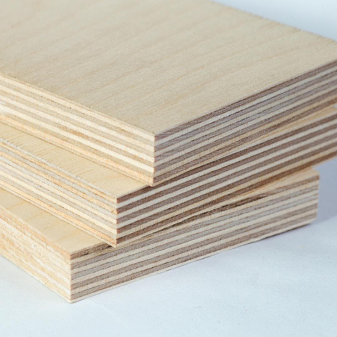Stack of plywood boards