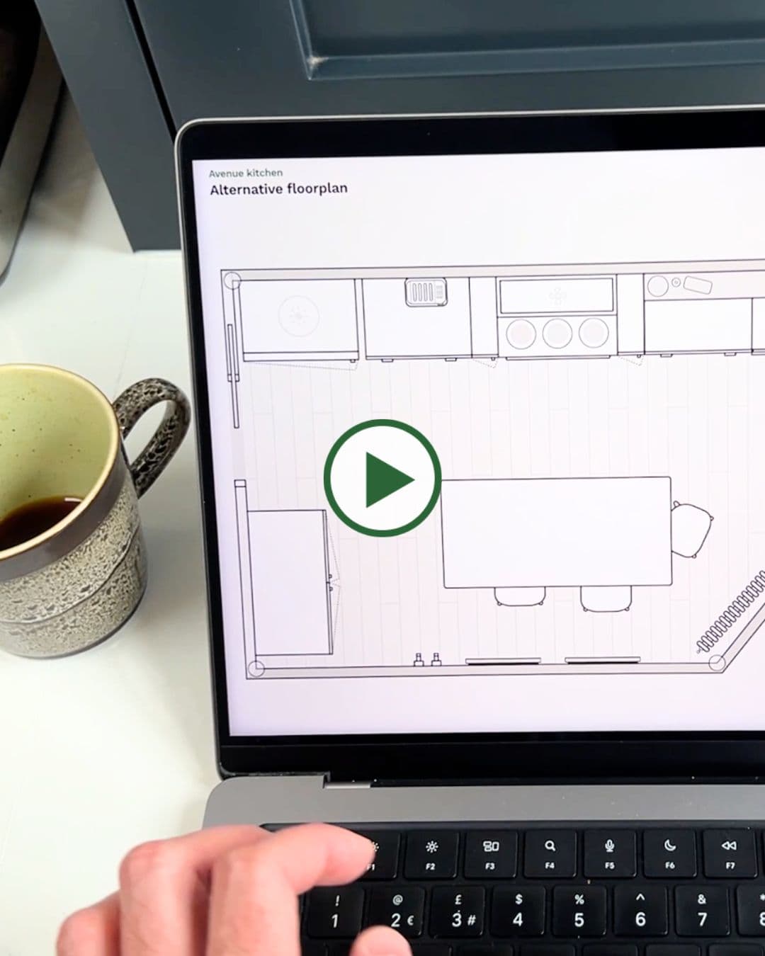 Floorplan created on Reno on a laptop
