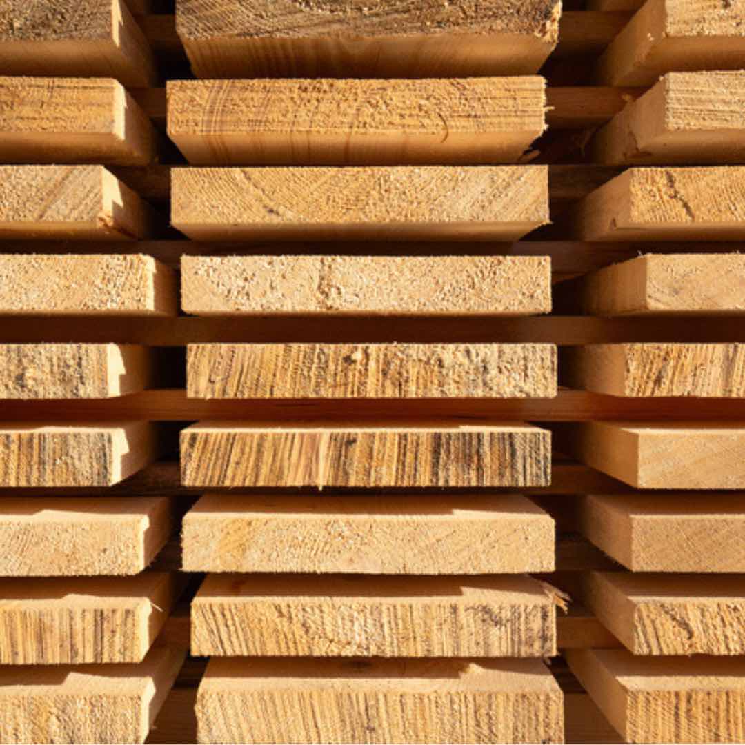 Planks of solid wood