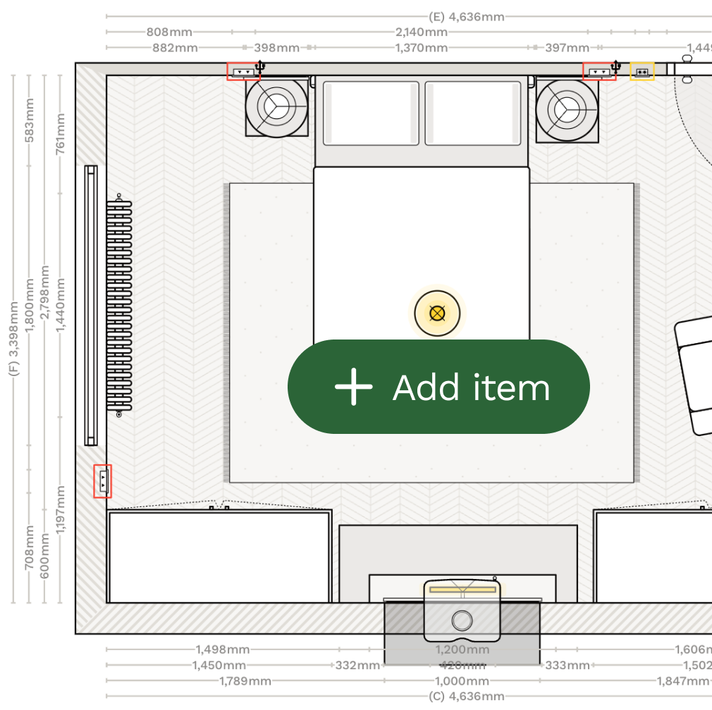 Bedroom floor planner room layout design and planning