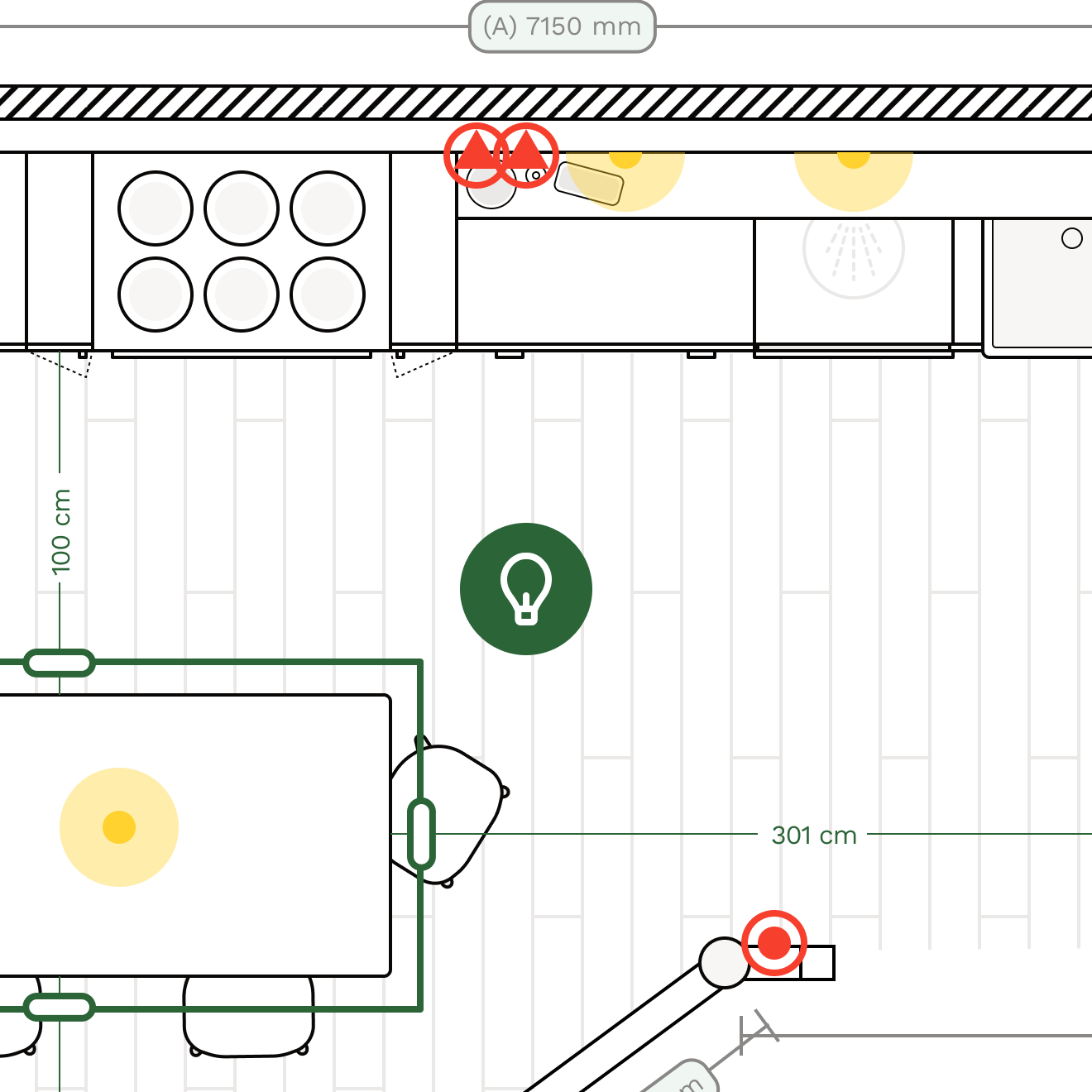 Kitchen floor planner room layout design and planning