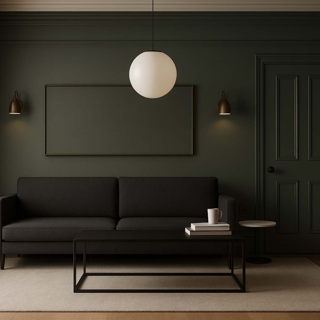 Wall elevation for a large ensuite bedroom