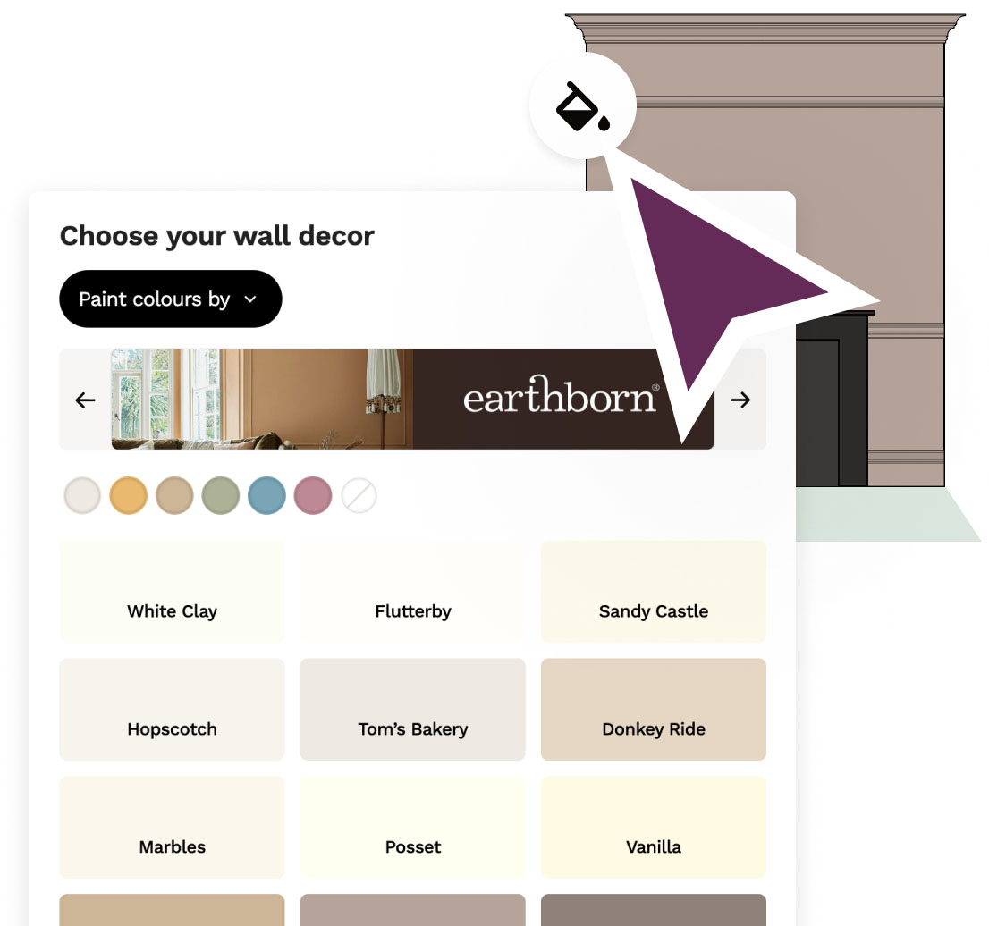 Visualise the wall colour and other decorative aspects for your hallway / entrance hall renovation or remodel