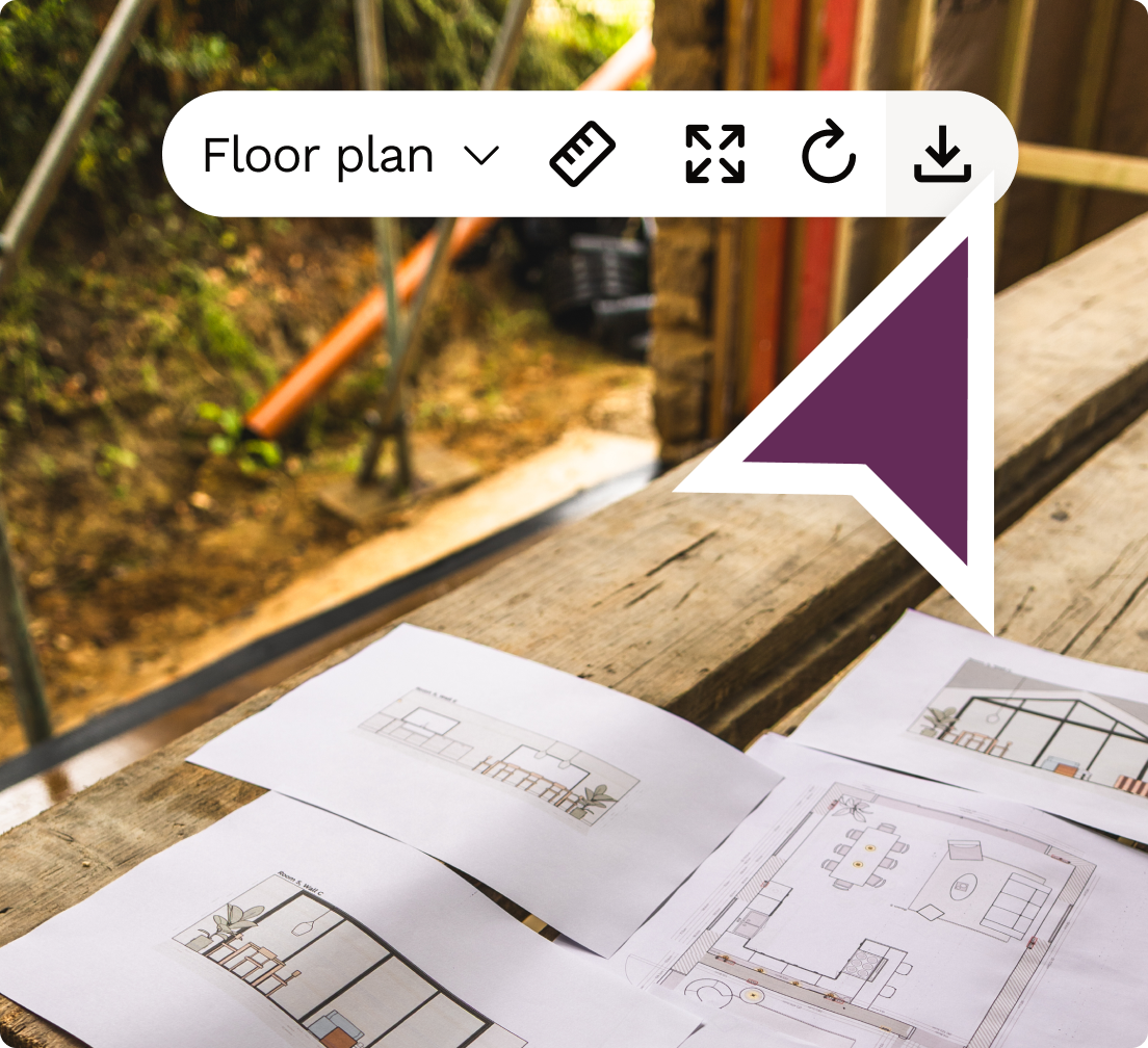Generate individual images, print or save the full plan as a PDF