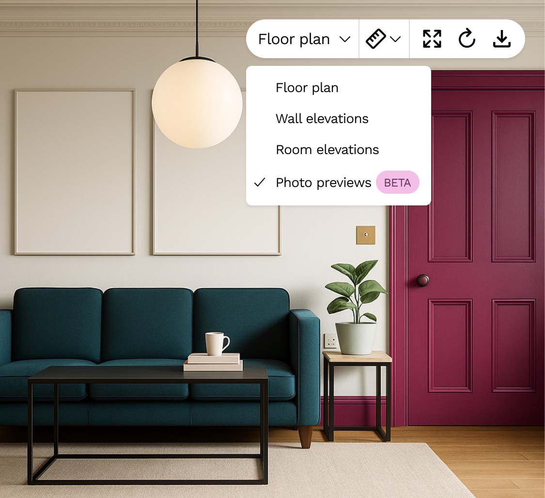 An example photo preview of a renovation plan made on Reno