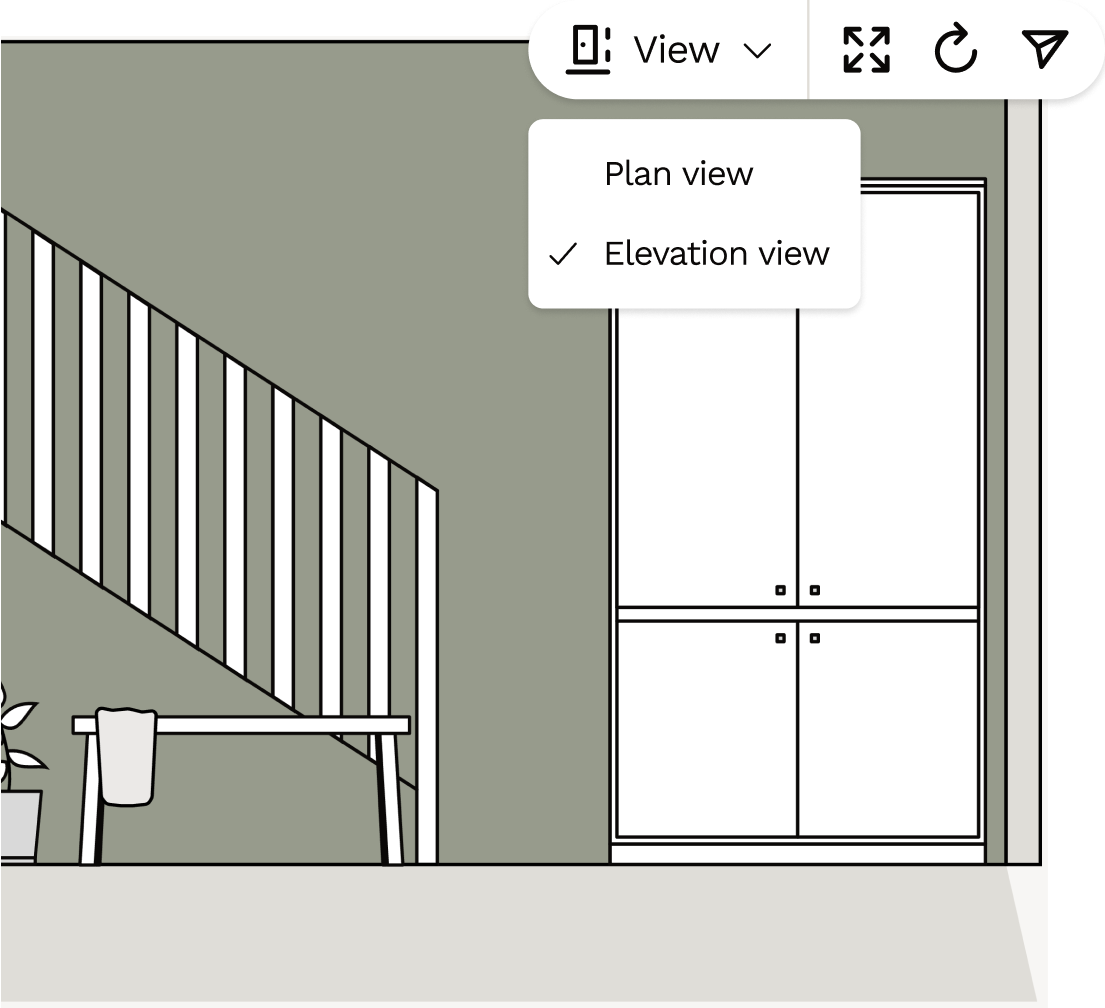 Entrance Hall wall elevation views to visualise your design and layout 