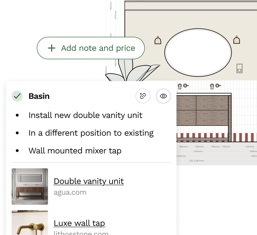 Example Q&A in Reno with the type of basin, fitting instructions and links to products