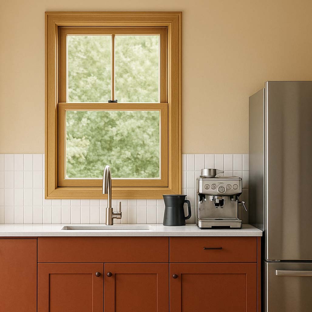 Photo preview of a small L-shaped kitchen elevation