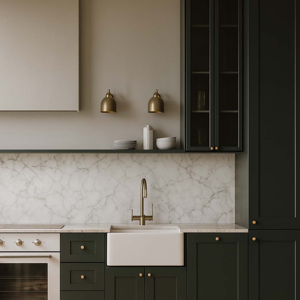 Photo preview of a single row galley micro kitchen